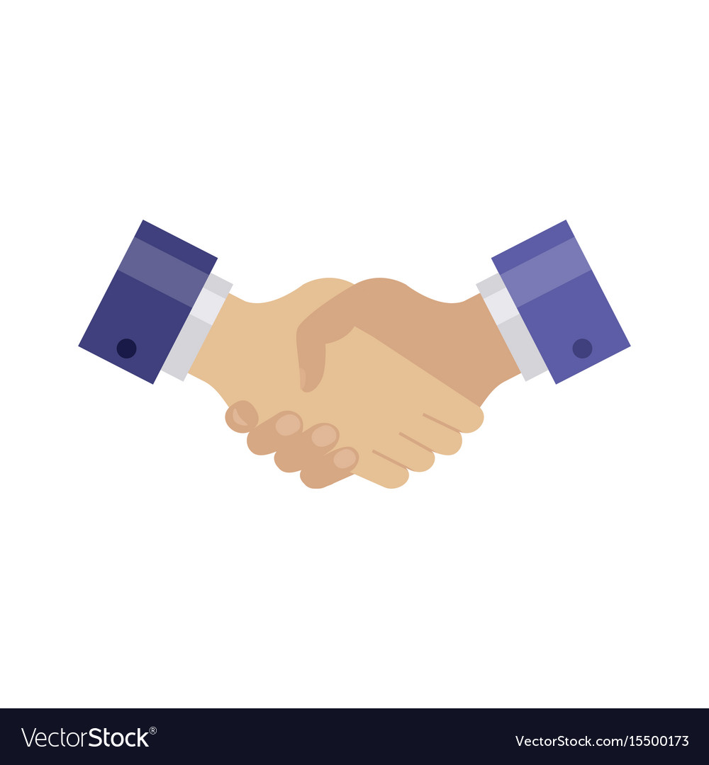 Handshake vector flat icon. isolated hand shake emoji illustration.