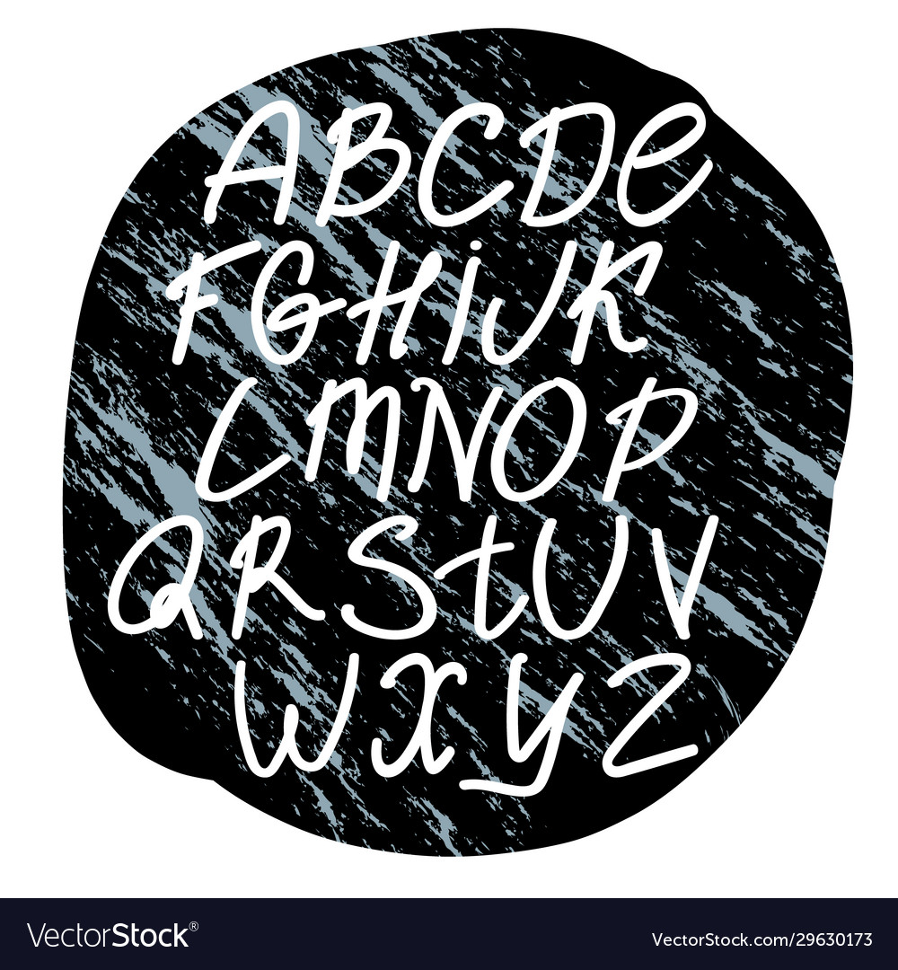 Handwritten alphabet Royalty Free Vector Image