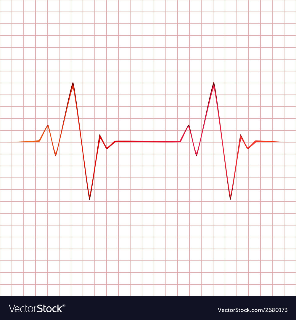 Heart beats cardiogram Royalty Free Vector Image