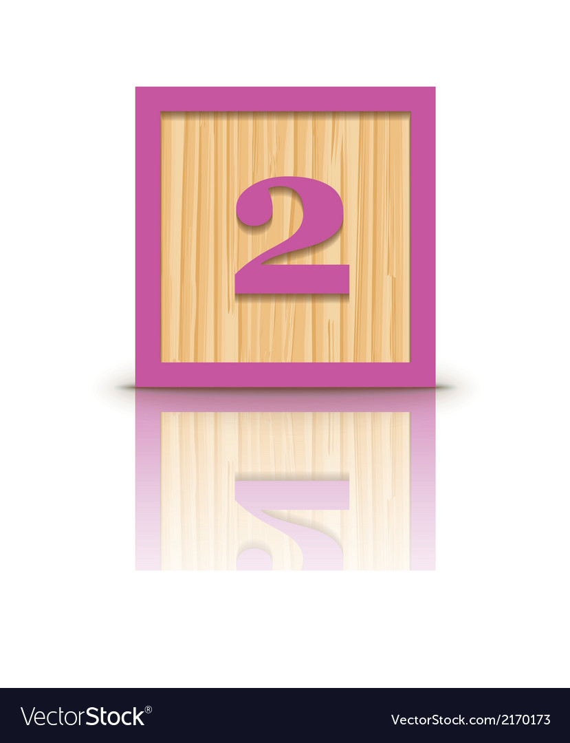 number 2 wooden alphabet