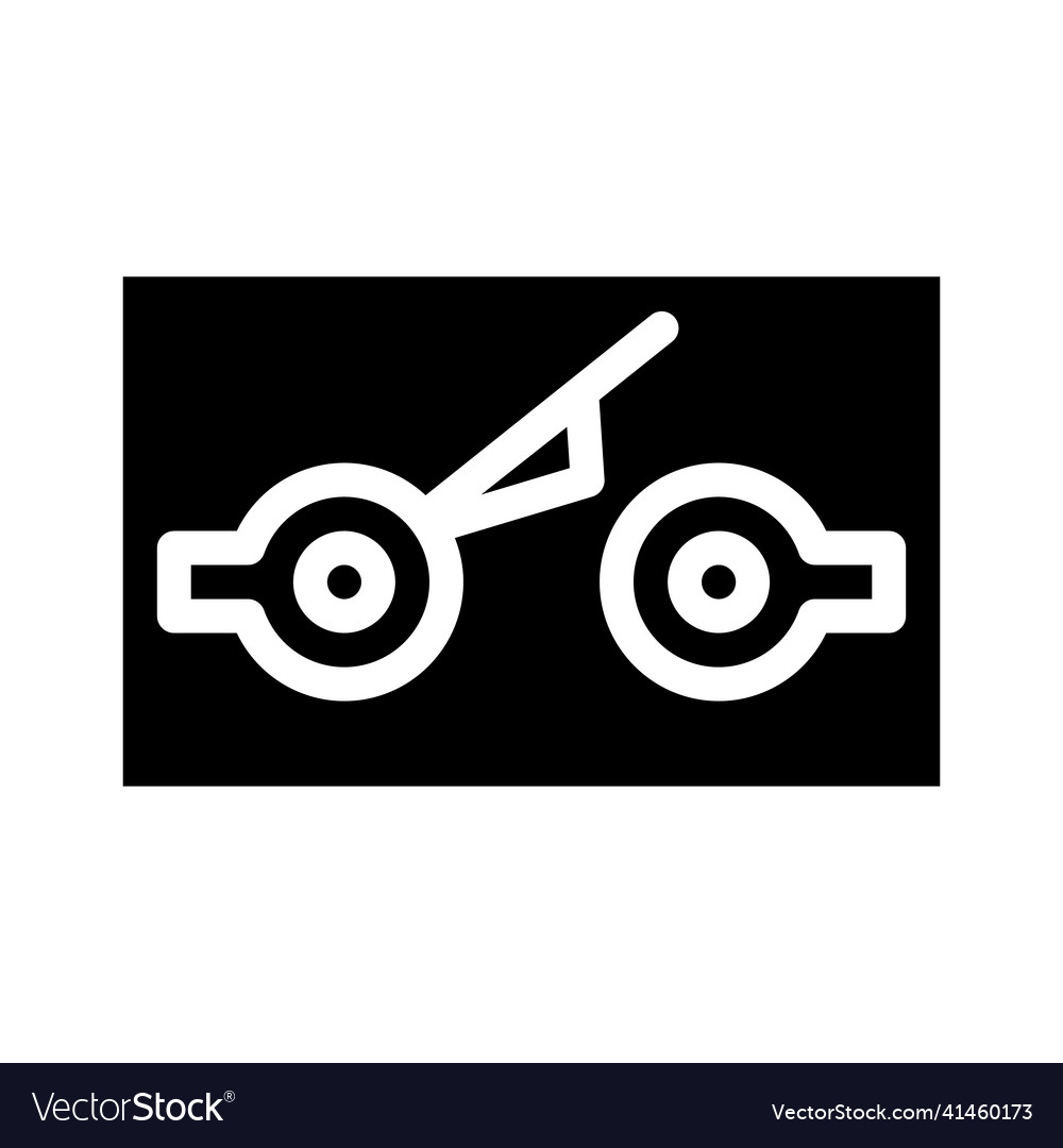 Push button switch mechanism glyph icon Royalty Free Vector