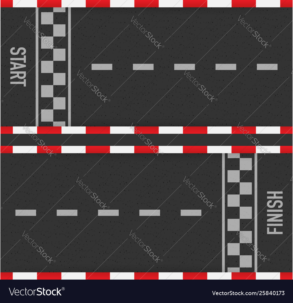 Rally races line track or road marking car Vector Image