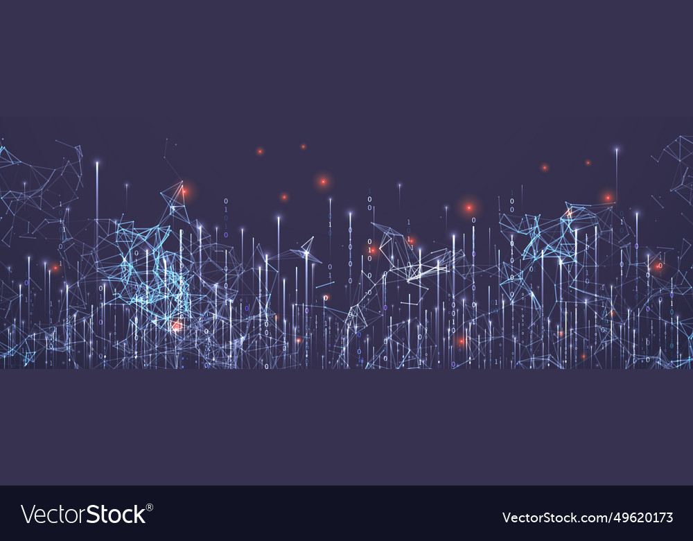 Technology background big data concept binary Vector Image