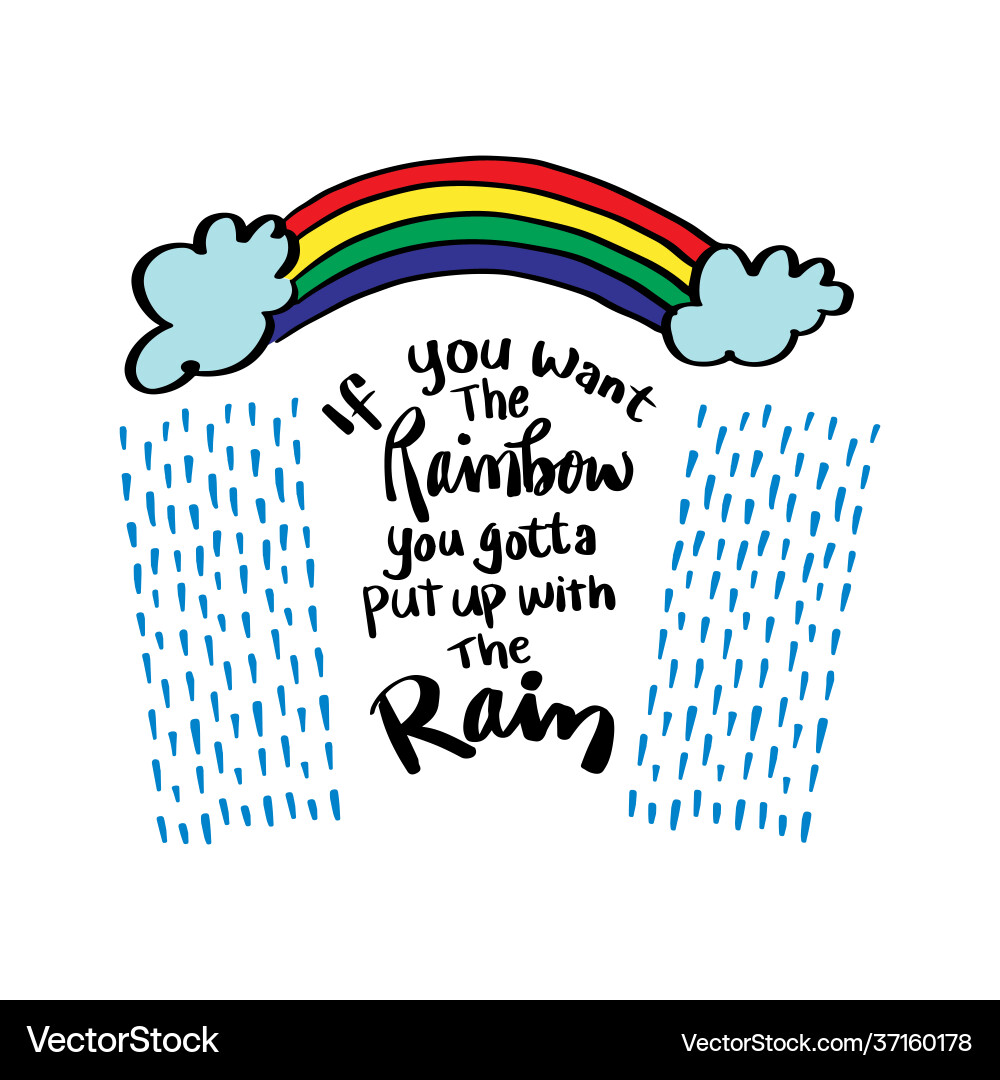 If you want rainbow Royalty Free Vector Image - VectorStock