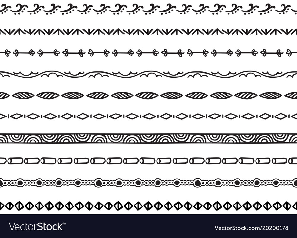 Seamless borders Royalty Free Vector Image - VectorStock