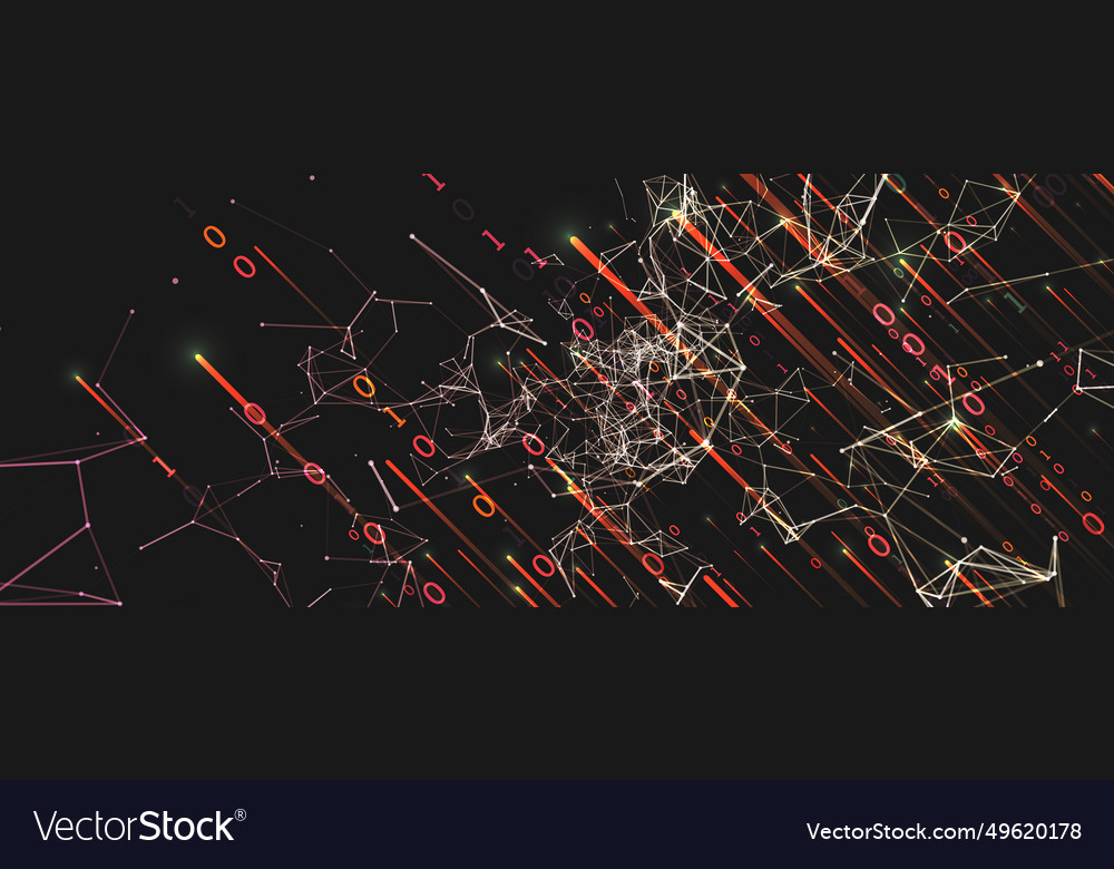 Technology background big data concept binary Vector Image