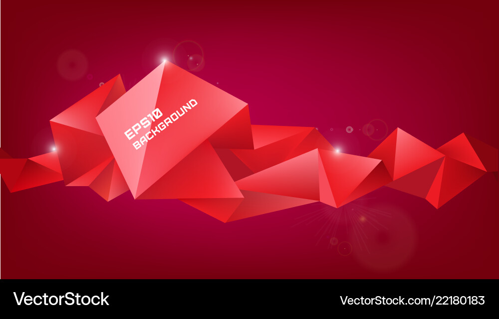 Abstract 3d geometric shape isolated Royalty Free Vector