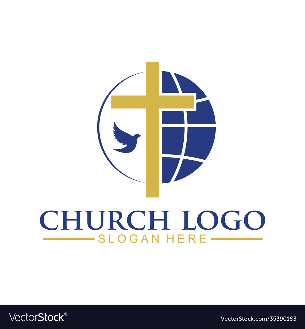 Church Christian Logo Icon Design Template Vector Image