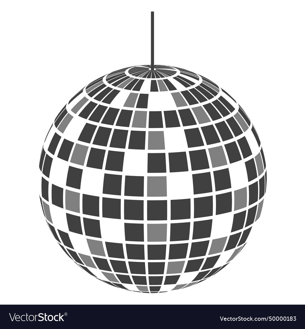 Disco Club Mirrorball Icon Shining Nightclub Vector Image 4142