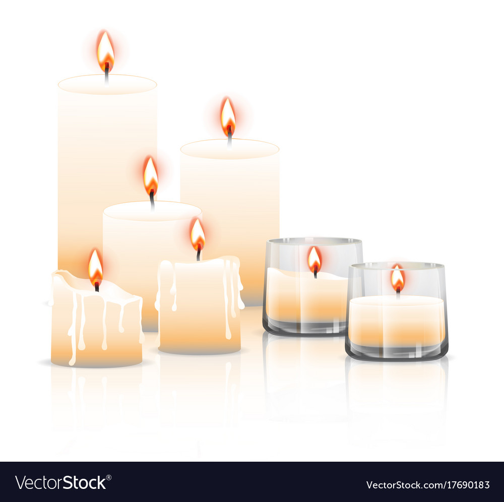 Set of candles Royalty Free Vector Image - VectorStock