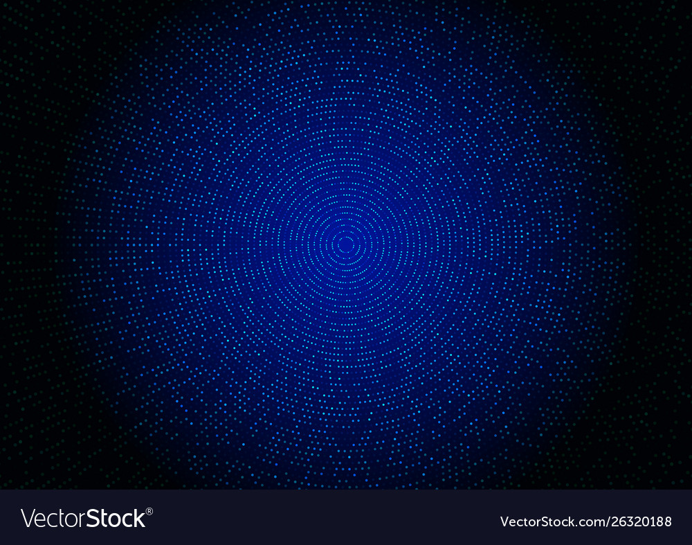 Abstract blue halftone glittering effect with dot Vector Image