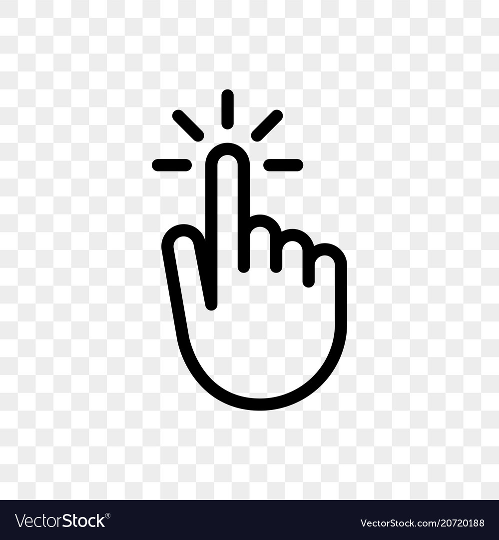 Click Finger Hand Press Or Push Icon Royalty Free Vector