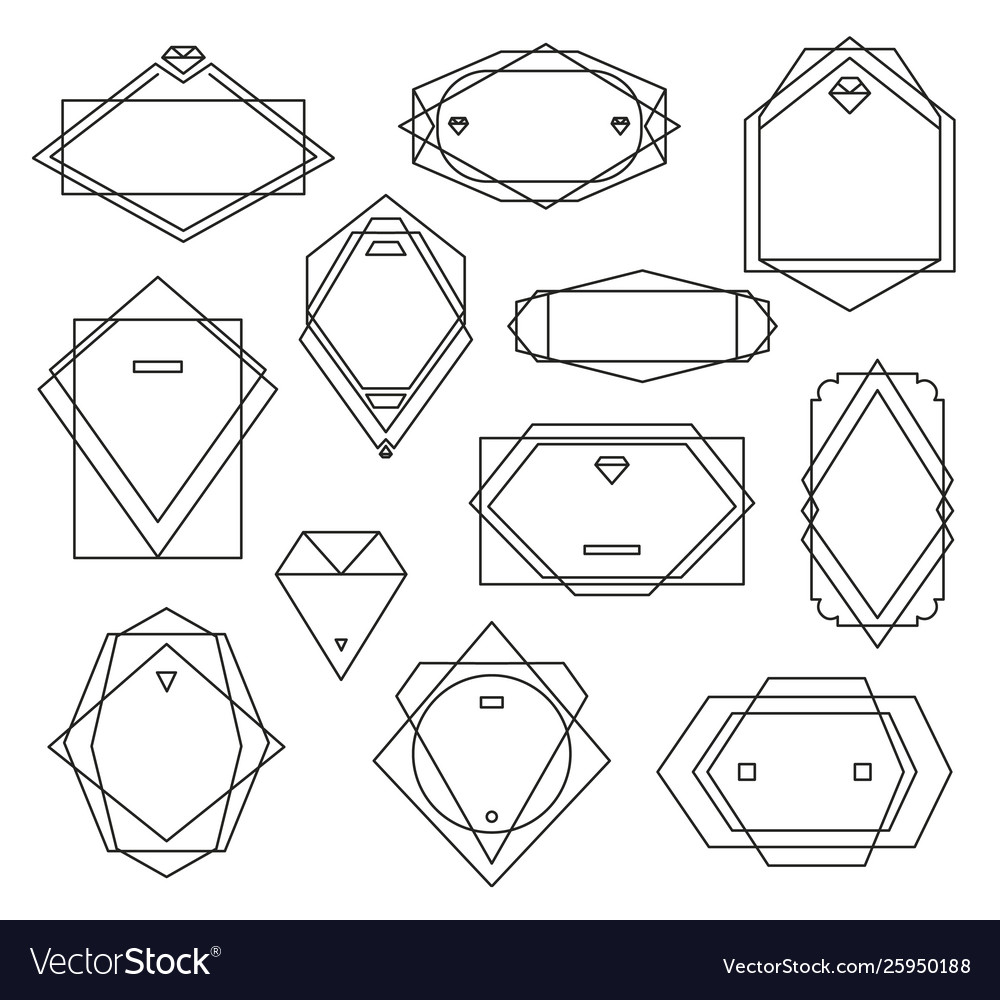 Collection vintage patterns and frames Royalty Free Vector