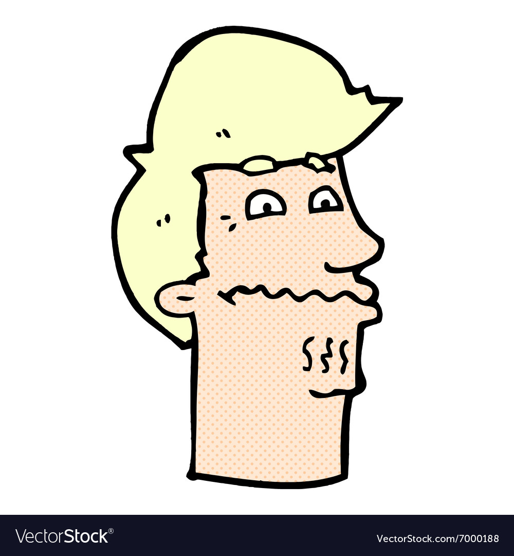 Comic cartoon nervous man Royalty Free Vector Image