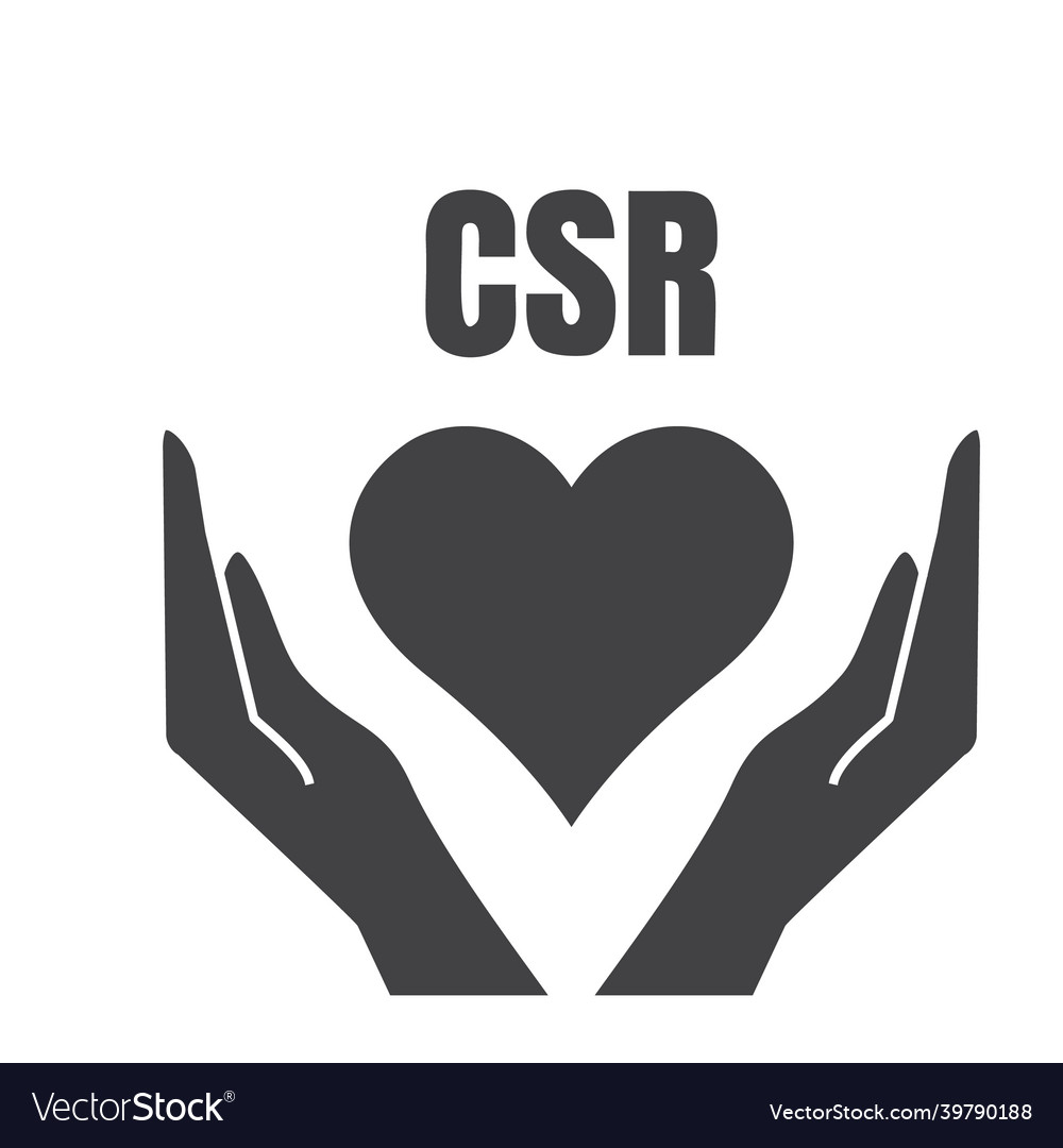 Corporate social responsibility csr symbol sign Vector Image