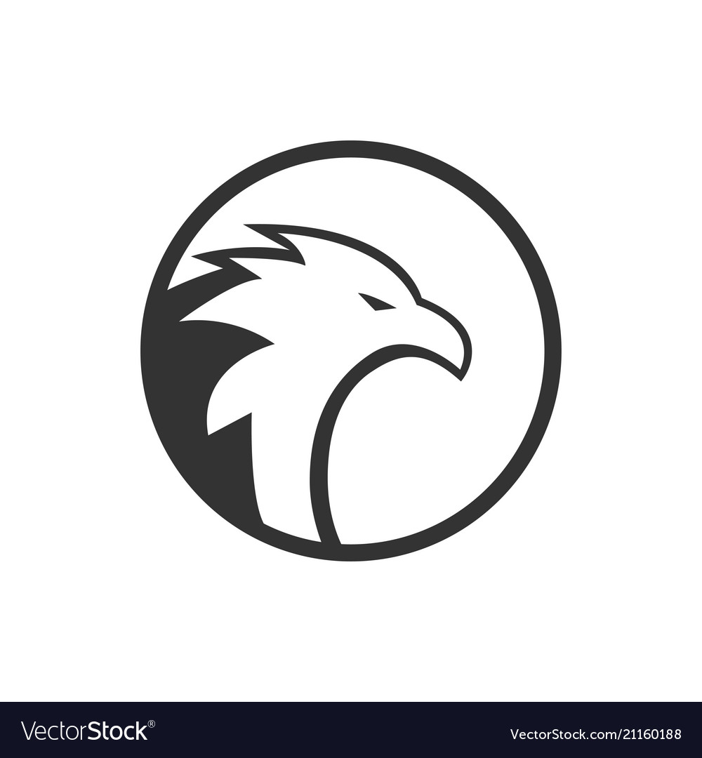 Of circle eagle logo concept vector image Of circle eagle logo concept