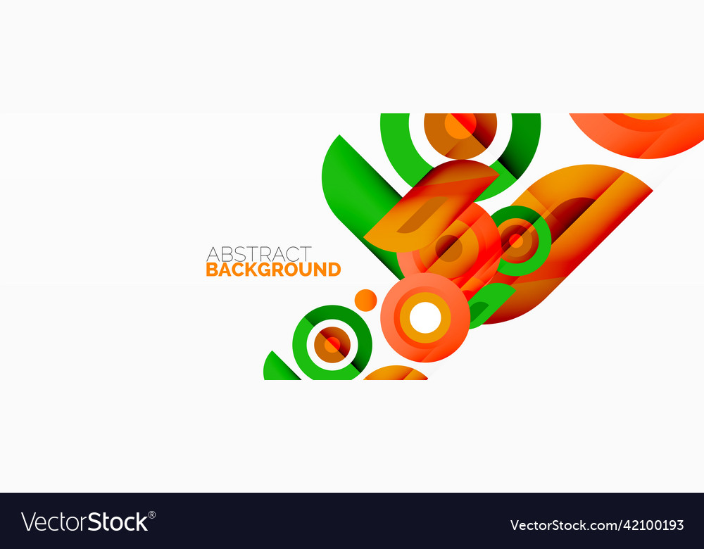Abstract round shapes background minimalist Vector Image