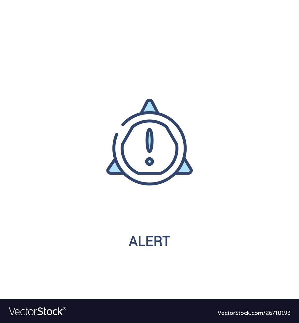 Alert concept 2 colored icon simple line element Vector Image