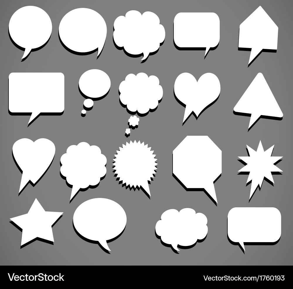 Blank empty speech bubbles Royalty Free Vector Image
