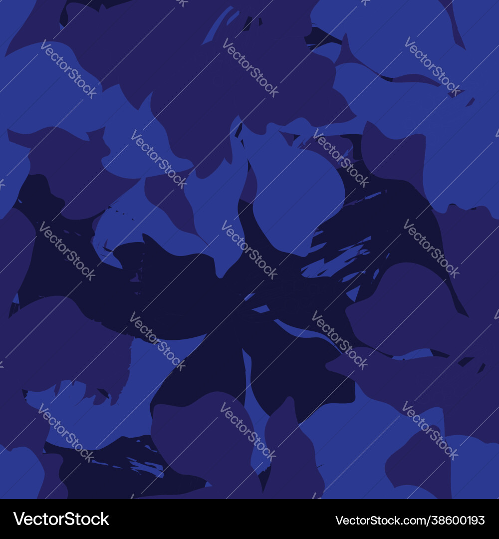 Blue floral seamless pattern background Royalty Free Vector