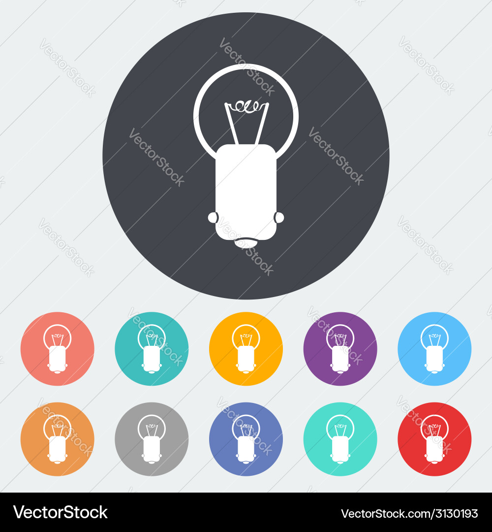 Bulb single icon Royalty Free Vector Image - VectorStock
