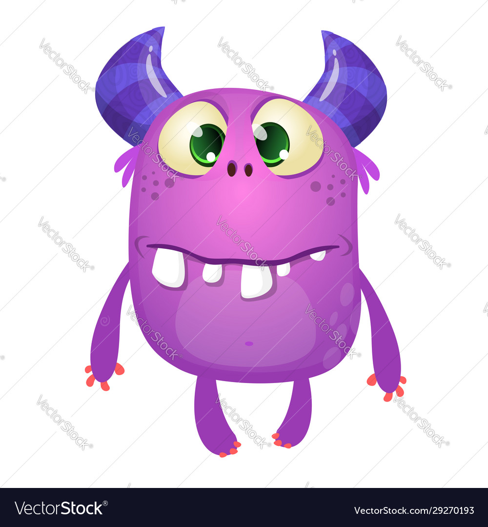 Funny cartoon monster Royalty Free Vector Image