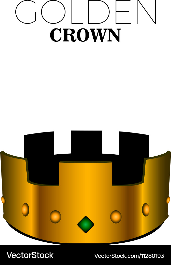 Isolated crown Royalty Free Vector Image - VectorStock