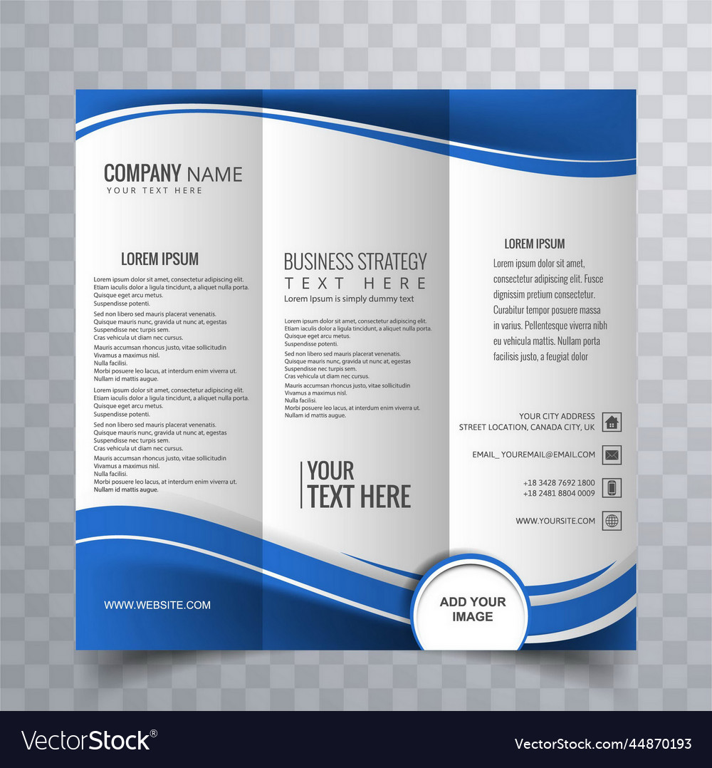 Modern blue brochure design Royalty Free Vector Image