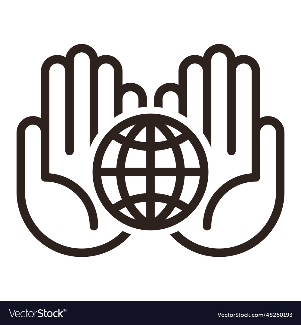 Save the world sign symbol for earth Royalty Free Vector