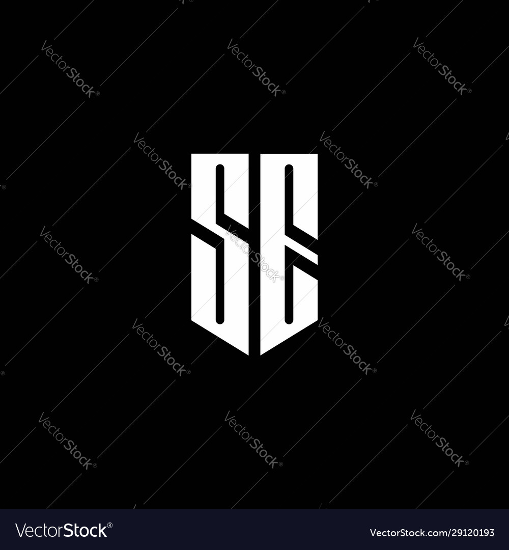 Se logo monogram with emblem style isolated Vector Image