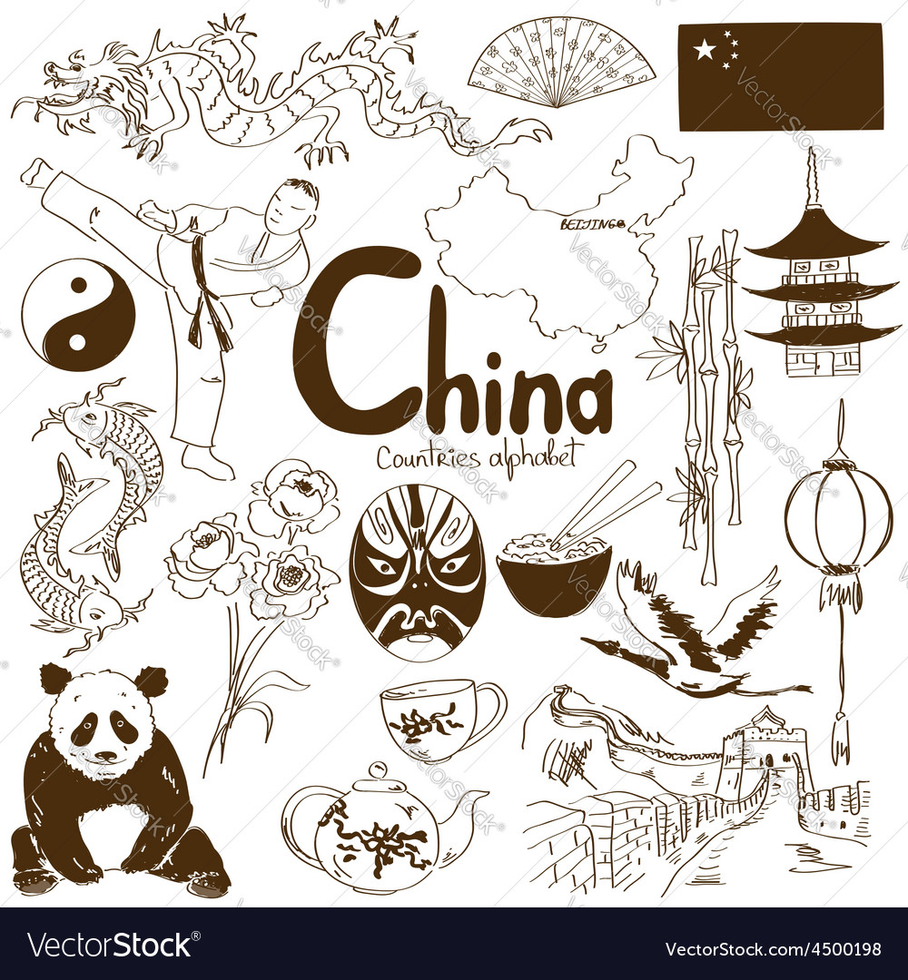 Collection of chinese icons