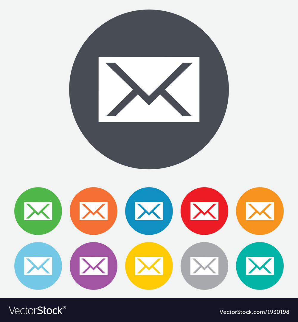 Mail icon envelope symbol message sign Royalty Free Vector