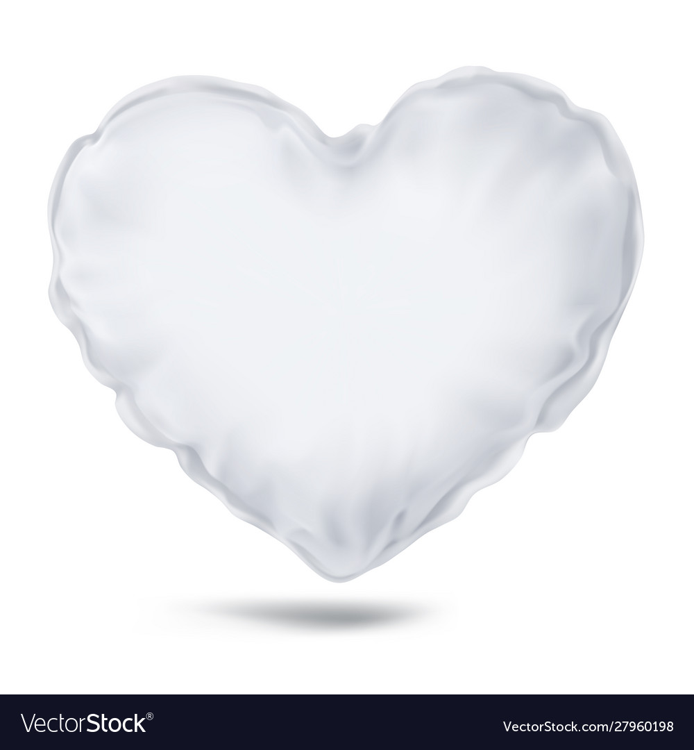 White store heart pillow