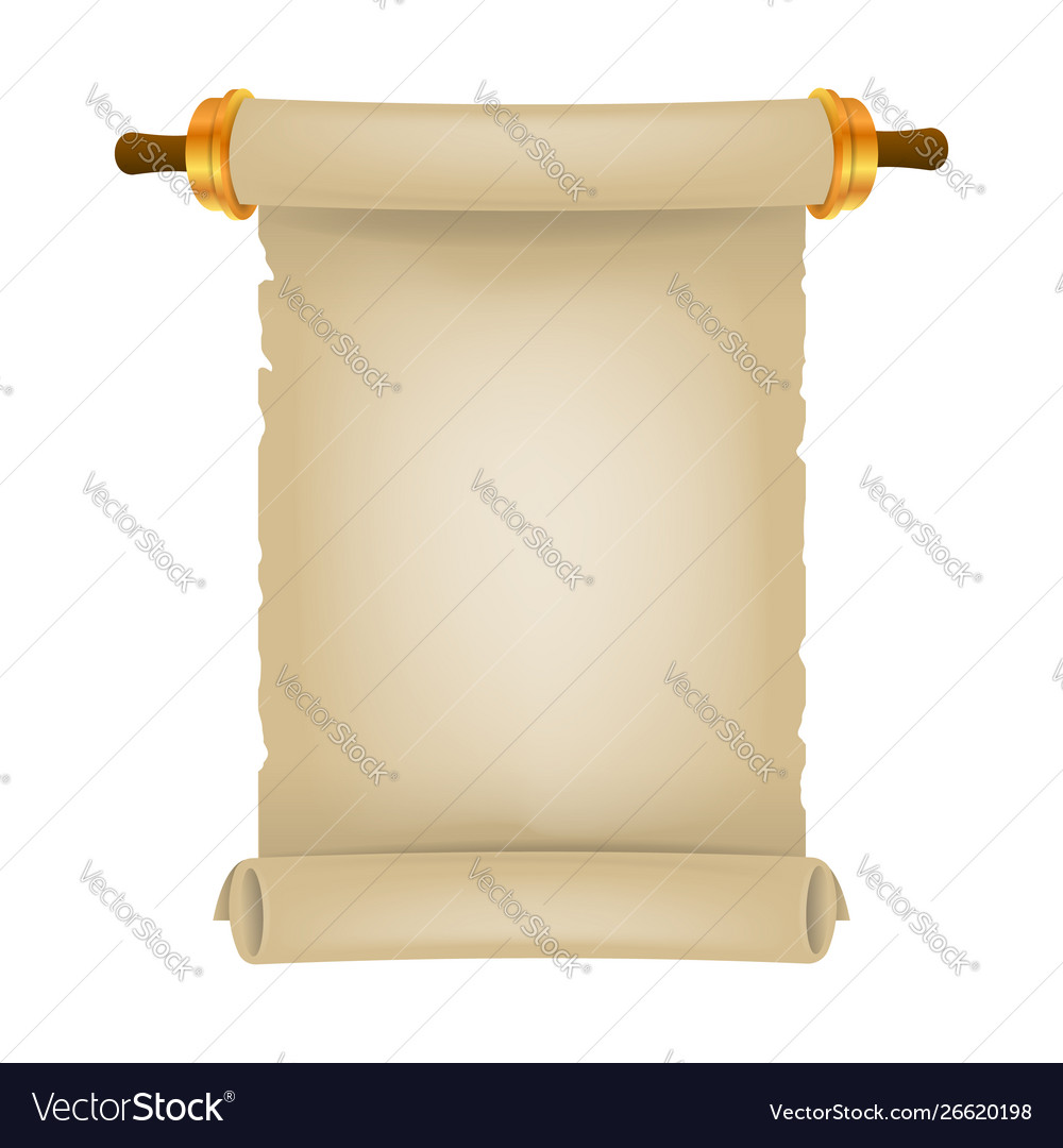 Old scroll with place for text parchment Vector Image