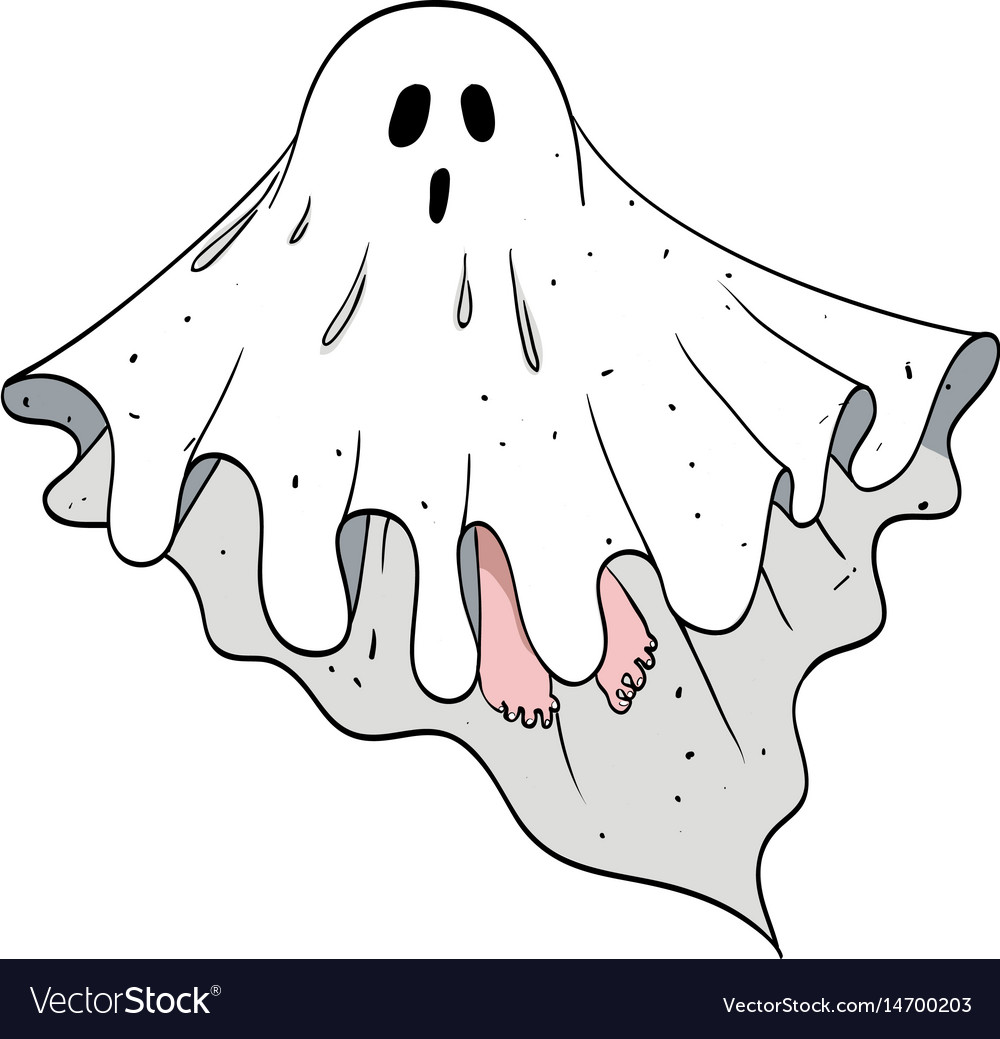 Cartoon image of ghost Royalty Free Vector Image