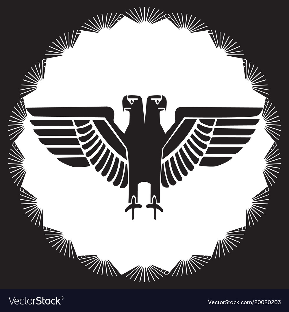 Image Of A Two Headed Eagle Royalty Free Vector Image   Image Of A Two Headed Eagle Vector 20020203 