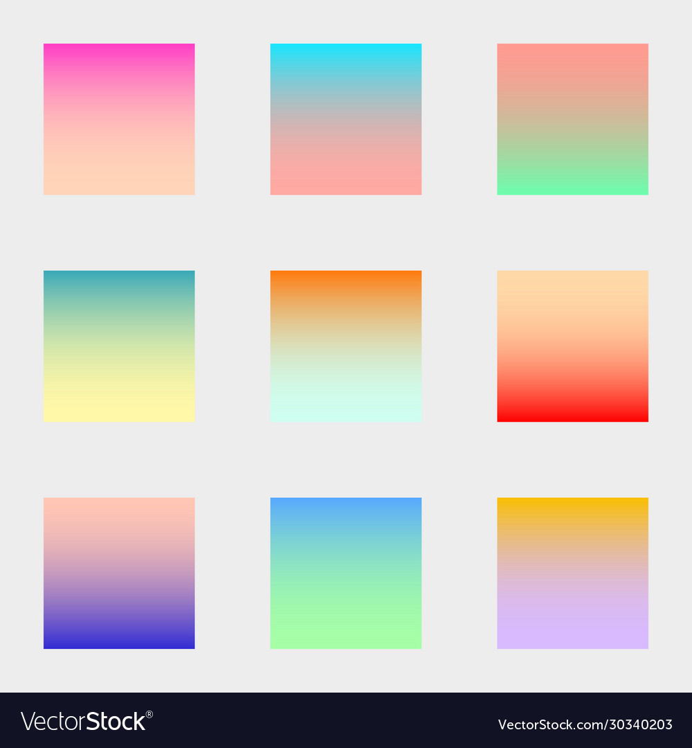 Set squares blurred gradient nature colorful Vector Image