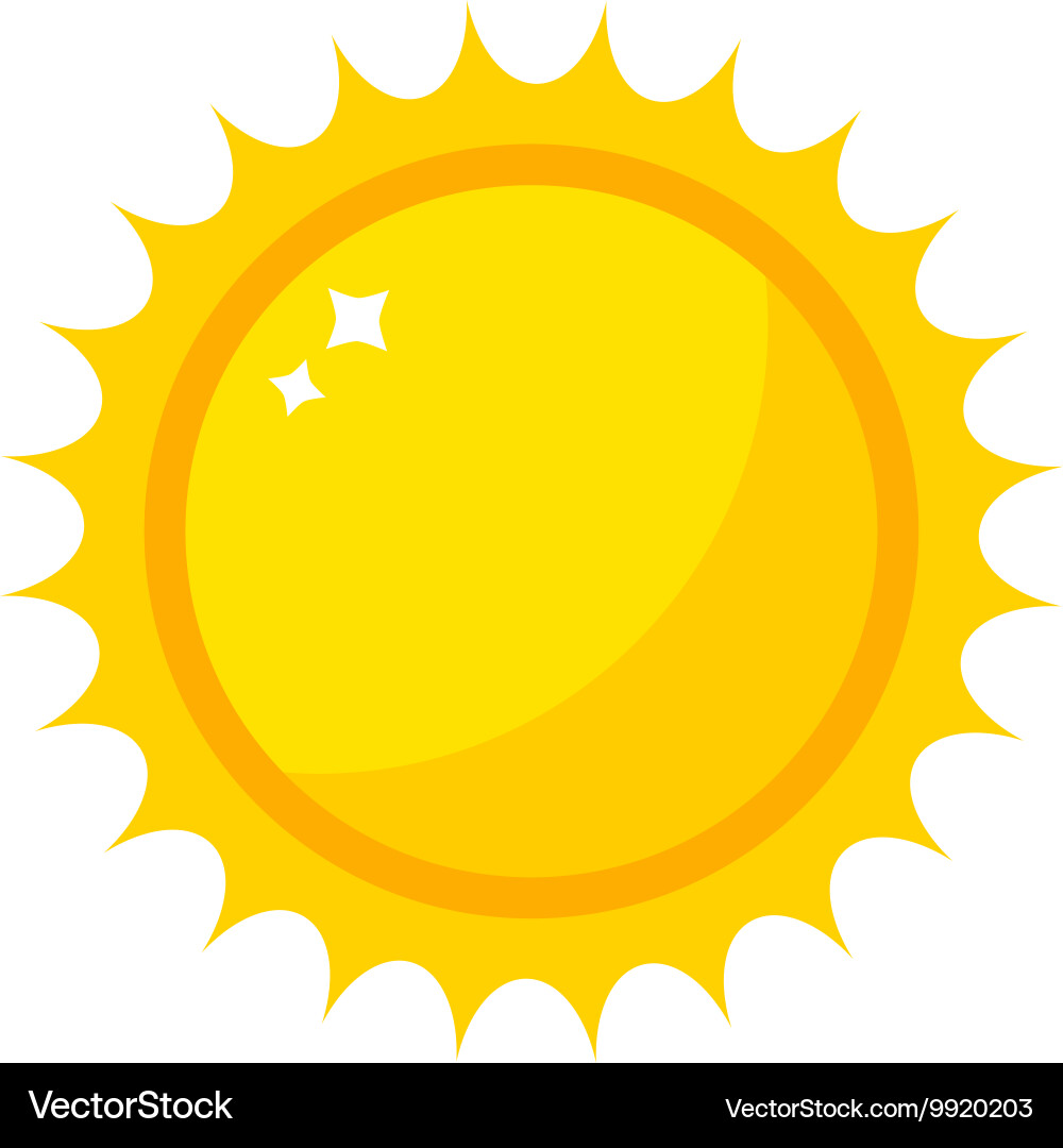 Sun icon isolated Royalty Free Vector Image - VectorStock