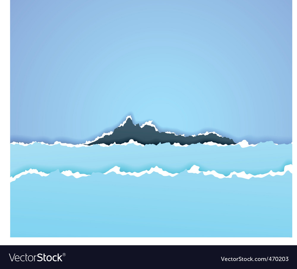Tropical island Royalty Free Vector Image - VectorStock
