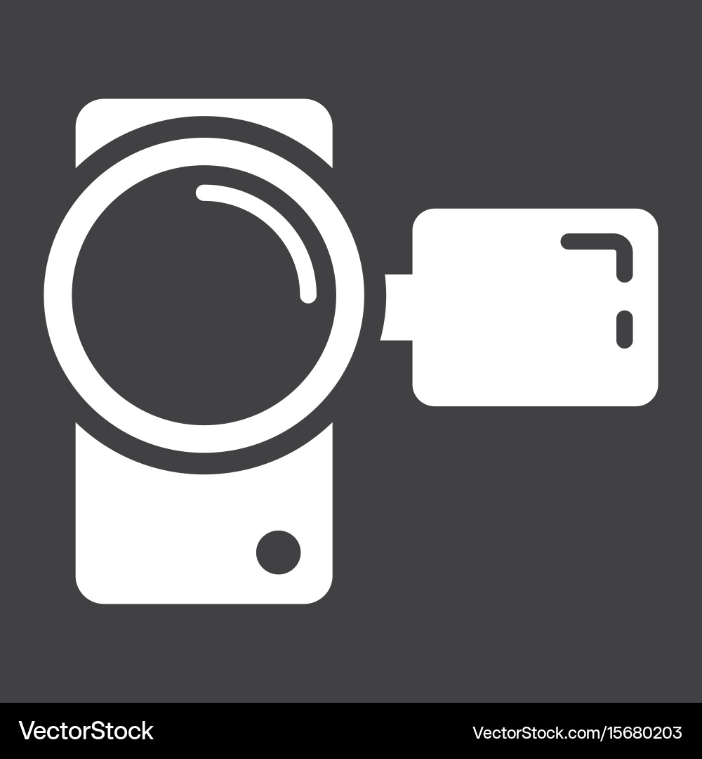 Video camera solid icon device and electronic Vector Image