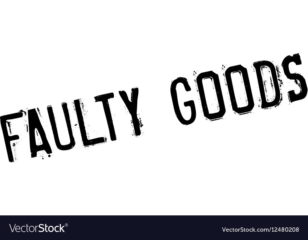 Faulty goods rubber stamp