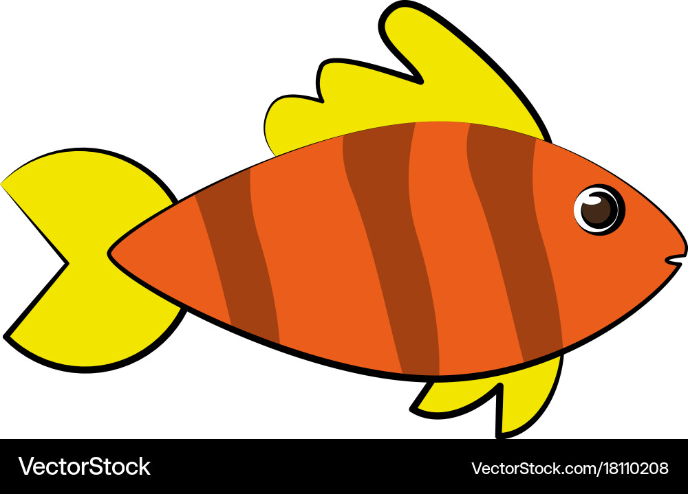 Fish sideview icon image Royalty Free Vector Image