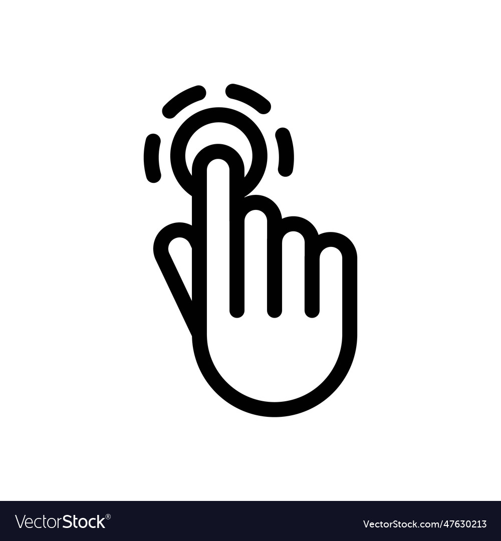 Click hand isolated sign symbol icon suitable Vector Image