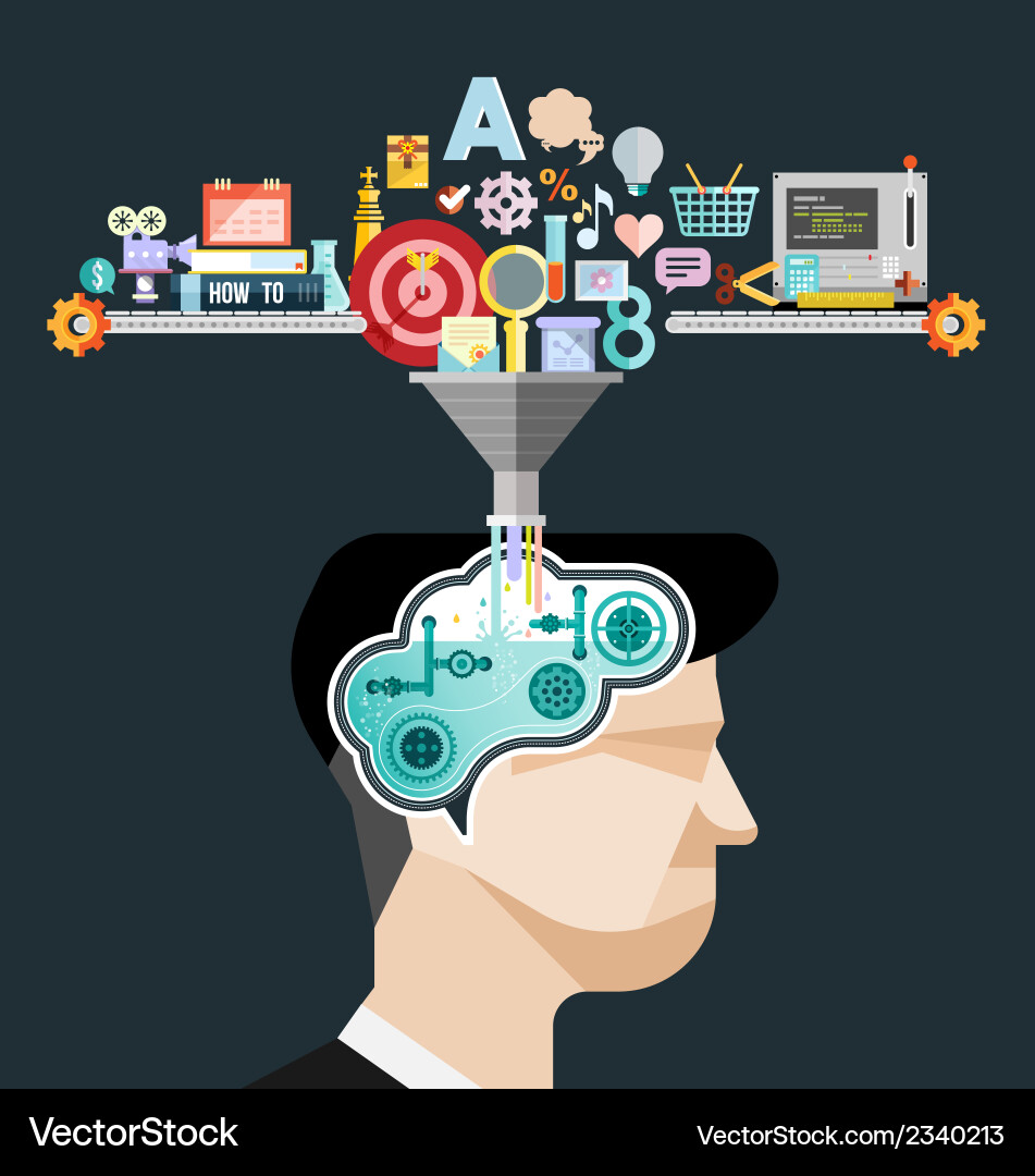 Creative brain idea concept Royalty Free Vector Image