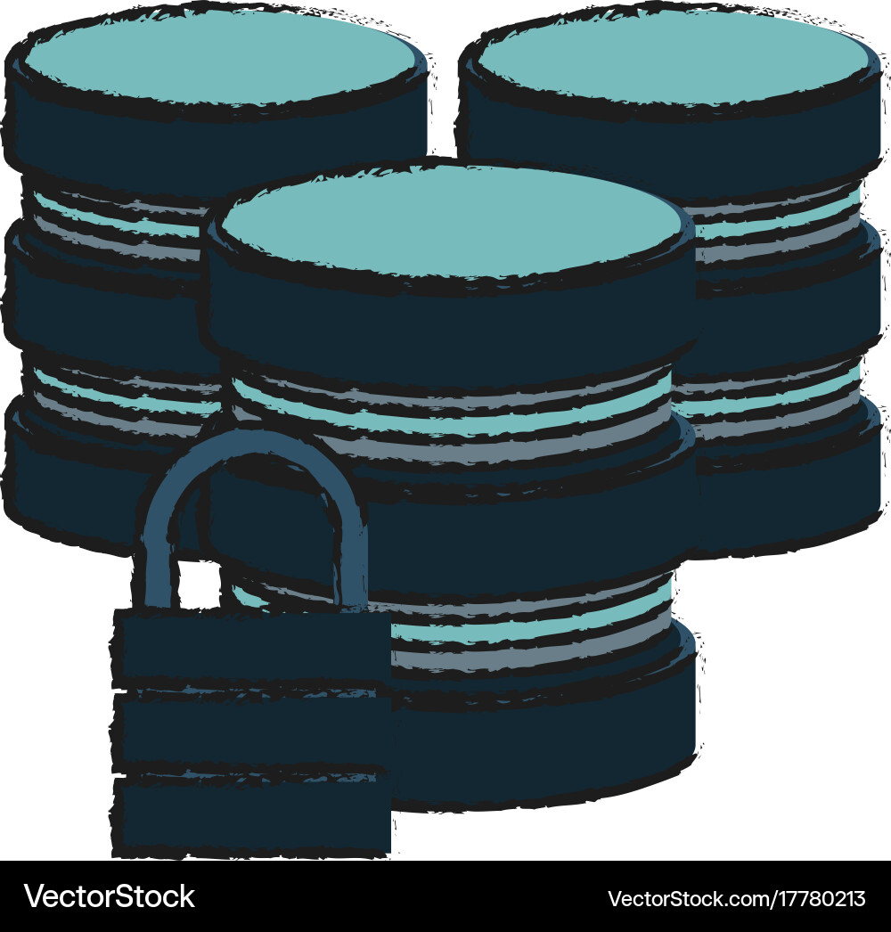 Databases data center icon image Royalty Free Vector Image