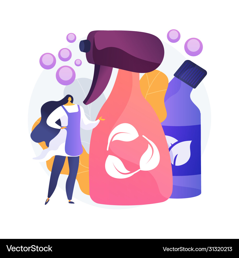 Green cleaning abstract concept Royalty Free Vector Image