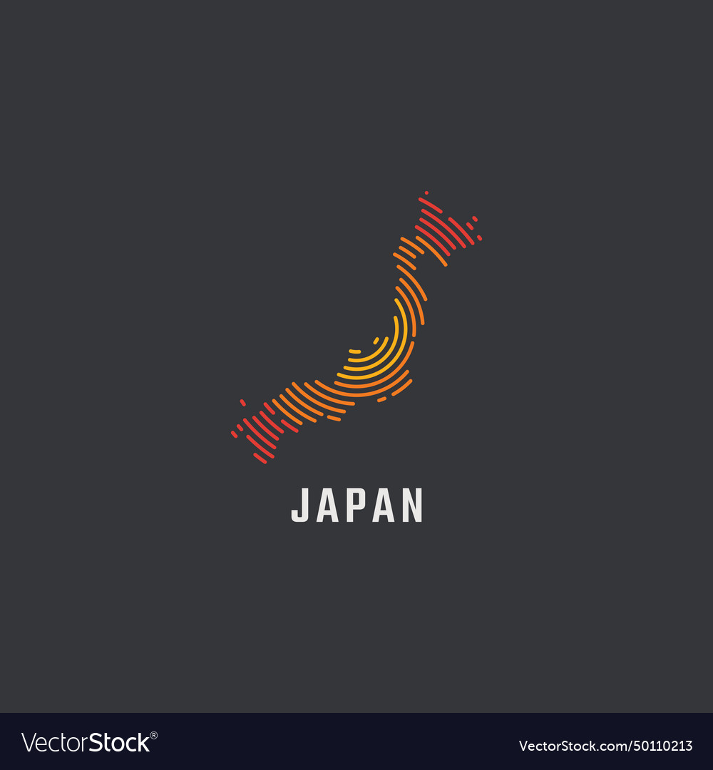 Japan map logo Royalty Free Vector Image - VectorStock