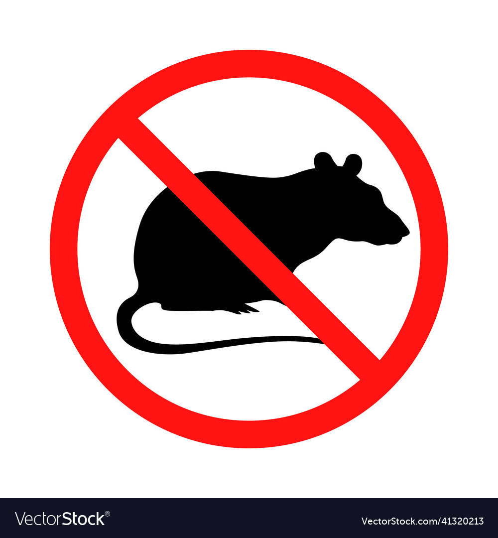 No rats rodents icon Royalty Free Vector Image