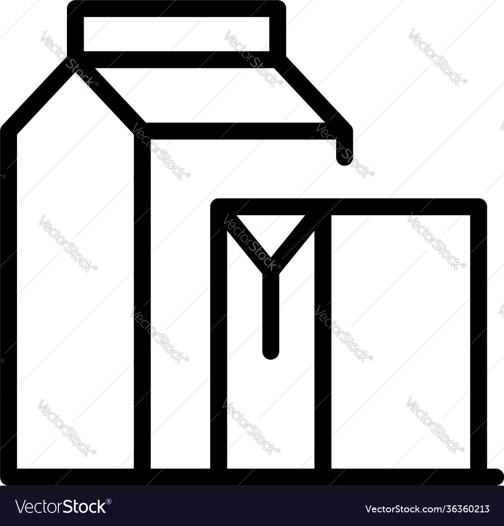 Paper packaging icon outline style Royalty Free Vector Image