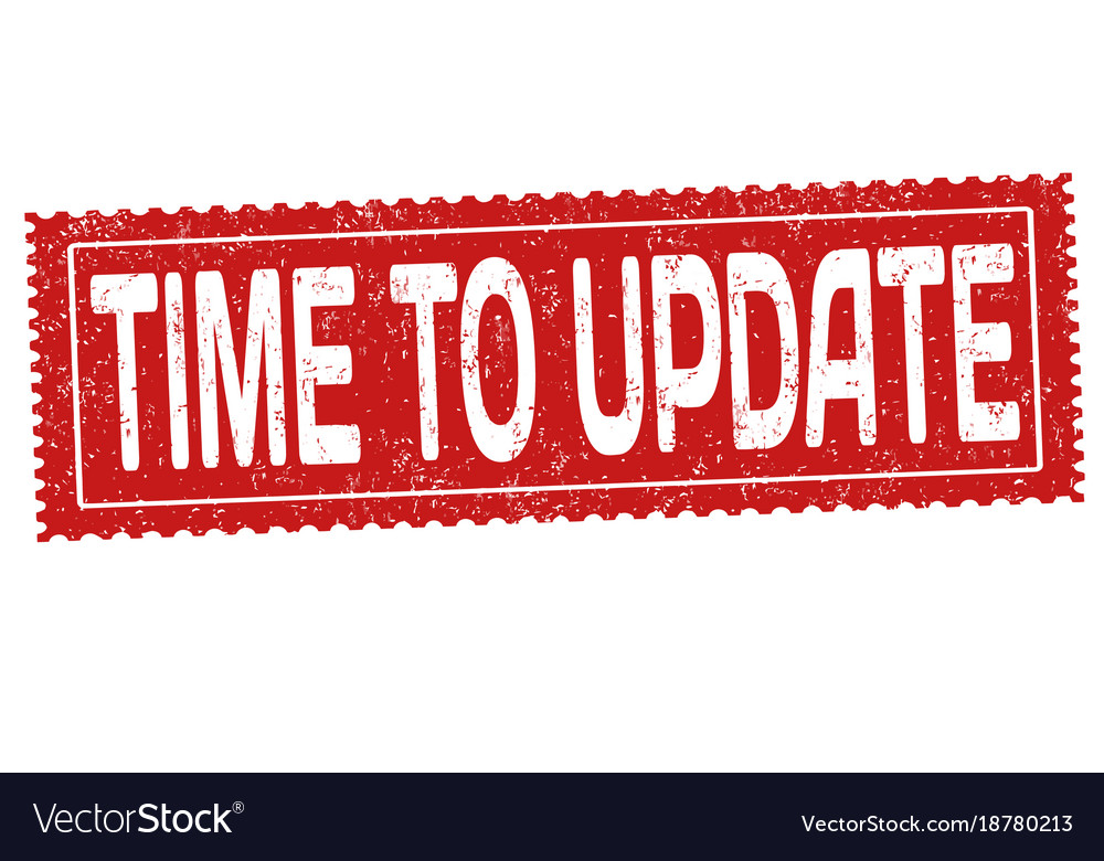 Time to update grunge rubber stamp Royalty Free Vector Image